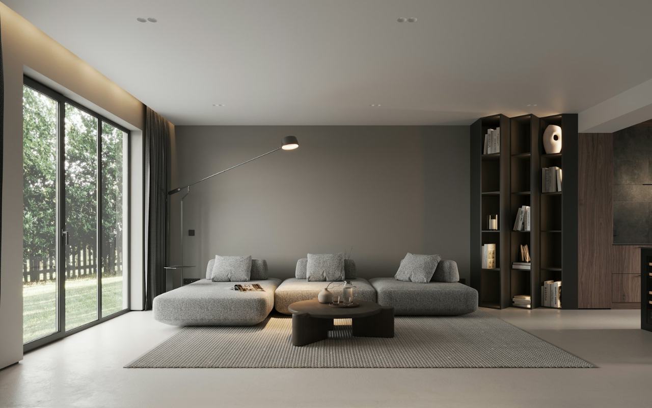 Sala projetada por arquiteto